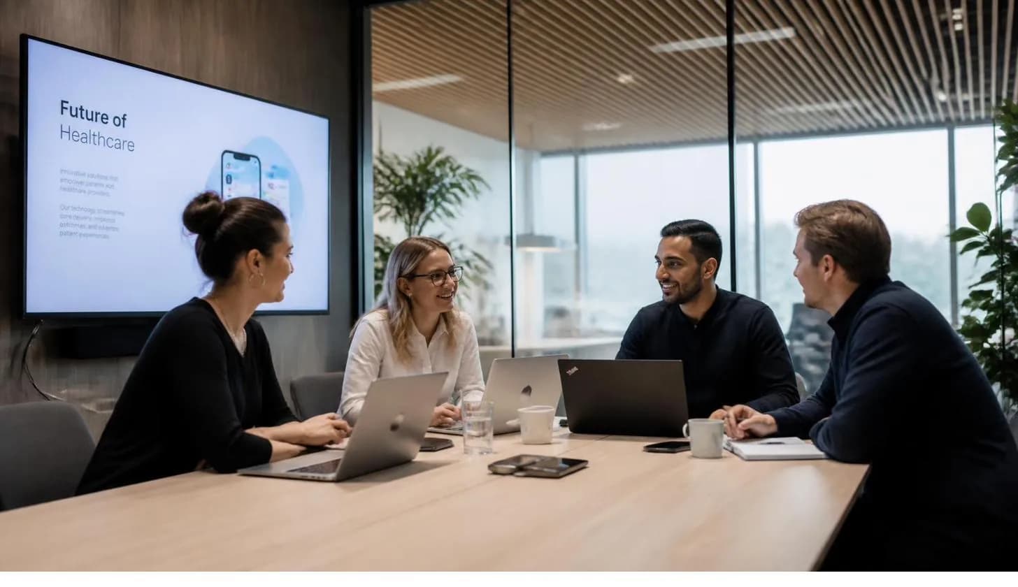 The OrvexaTech team collaborating on the future of clinic growth
