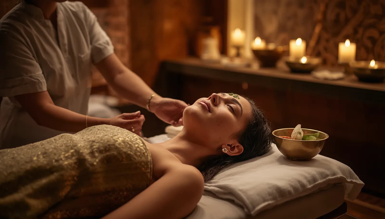 An authentic Ayurveda wellness therapy session